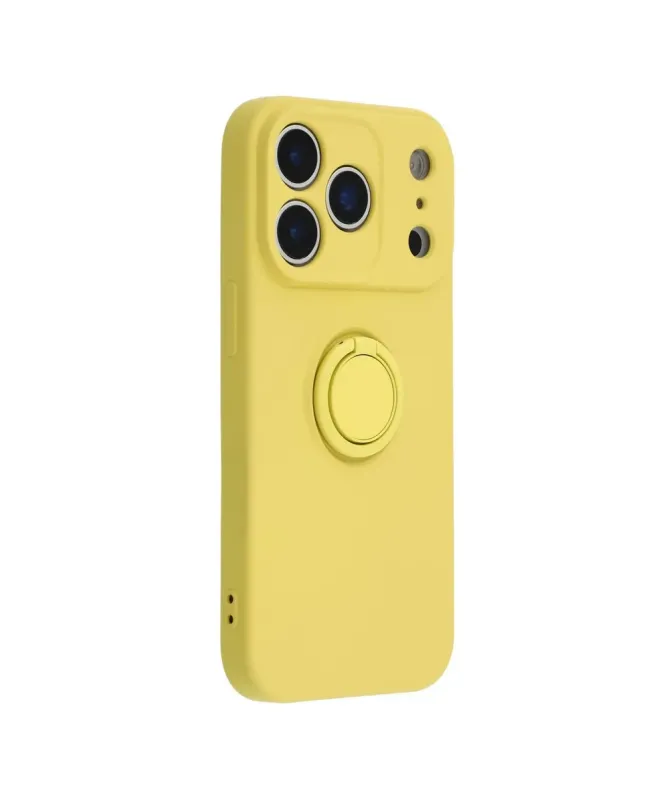 Coque iPhone 17 Pro silicone liquide avec anneau
