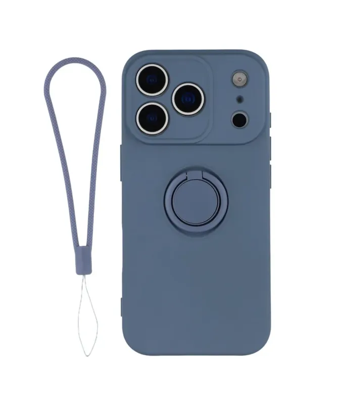 Coque iPhone 17 Pro silicone liquide avec anneau