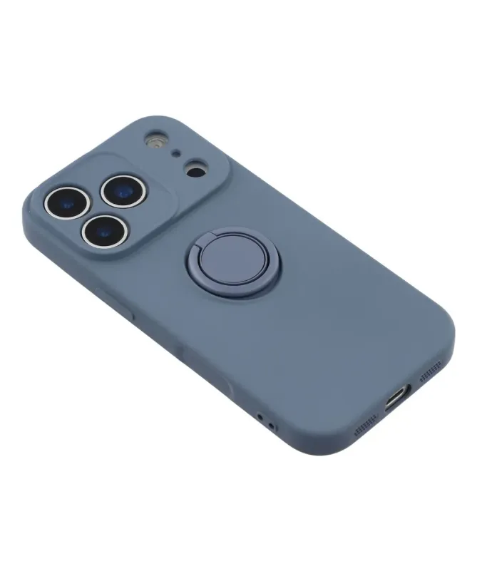 Coque iPhone 17 Pro silicone liquide avec anneau