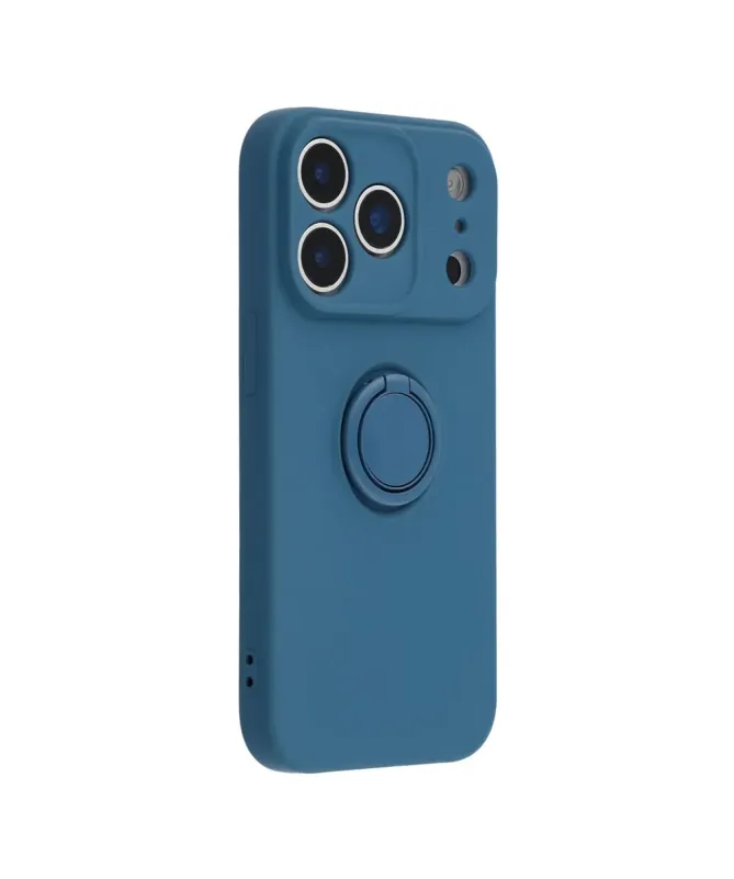 Coque iPhone 17 Pro silicone liquide avec anneau