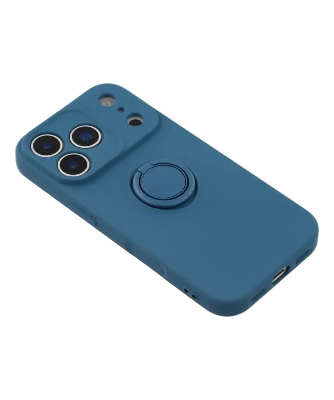 Coque iPhone 17 Pro silicone liquide avec anneau