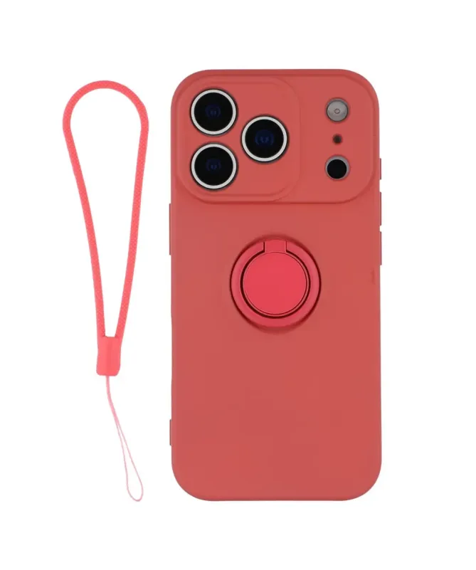 Coque iPhone 17 Pro silicone liquide avec anneau