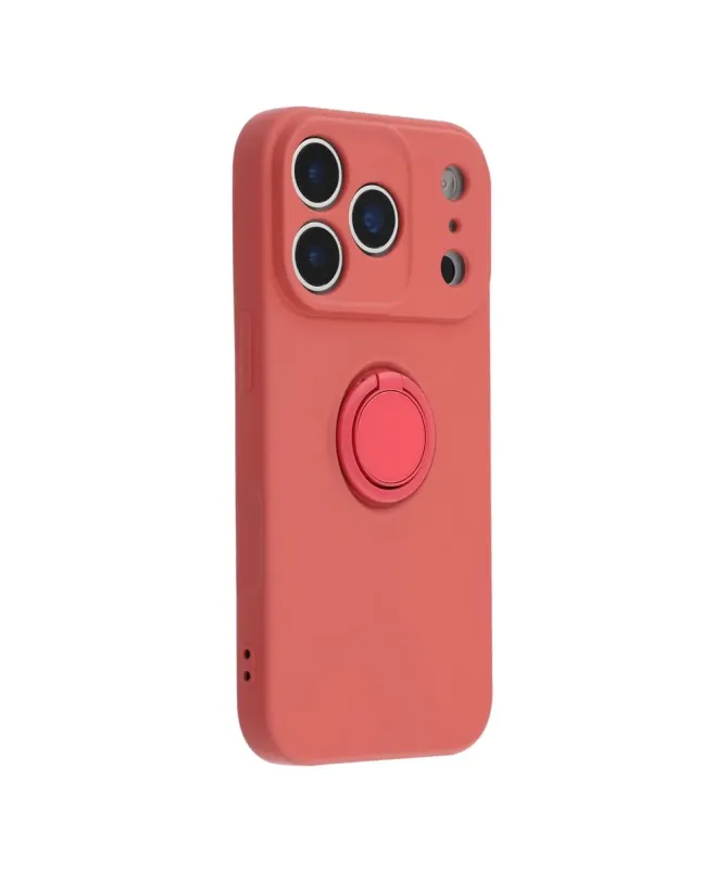 Coque iPhone 17 Pro silicone liquide avec anneau