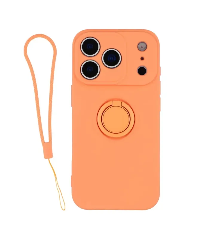 Coque iPhone 17 Pro silicone liquide avec anneau