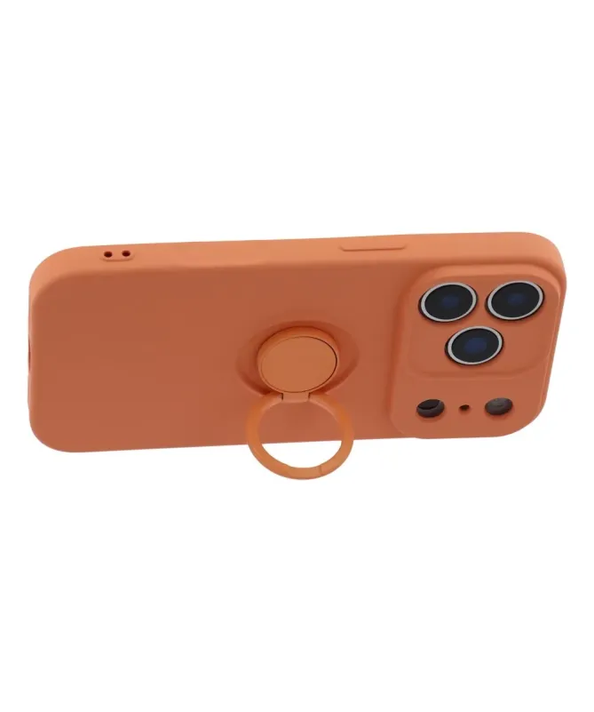 Coque iPhone 17 Pro silicone liquide avec anneau