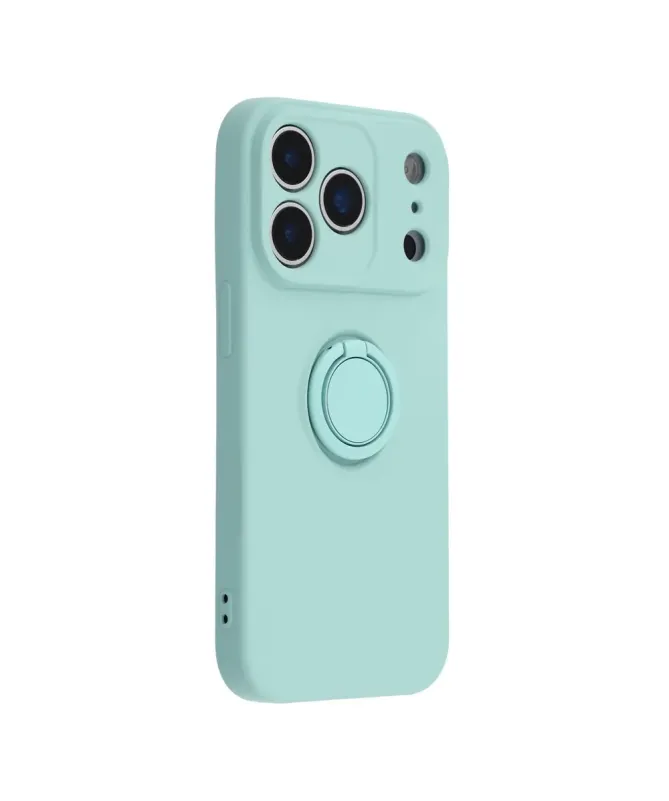 Coque iPhone 17 Pro silicone liquide avec anneau