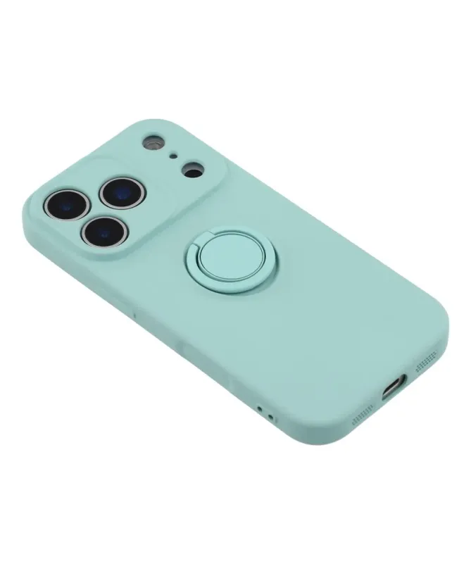 Coque iPhone 17 Pro silicone liquide avec anneau