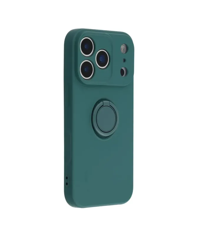 Coque iPhone 17 Pro silicone liquide avec anneau