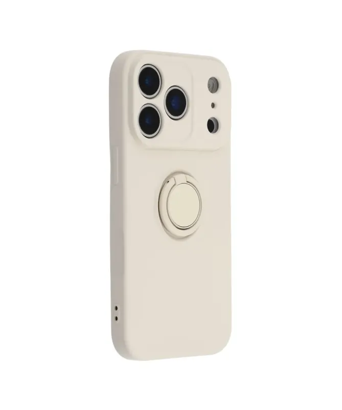 Coque iPhone 17 Pro silicone liquide avec anneau