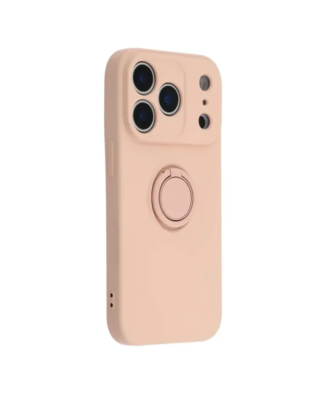 Coque iPhone 17 Pro silicone liquide avec anneau