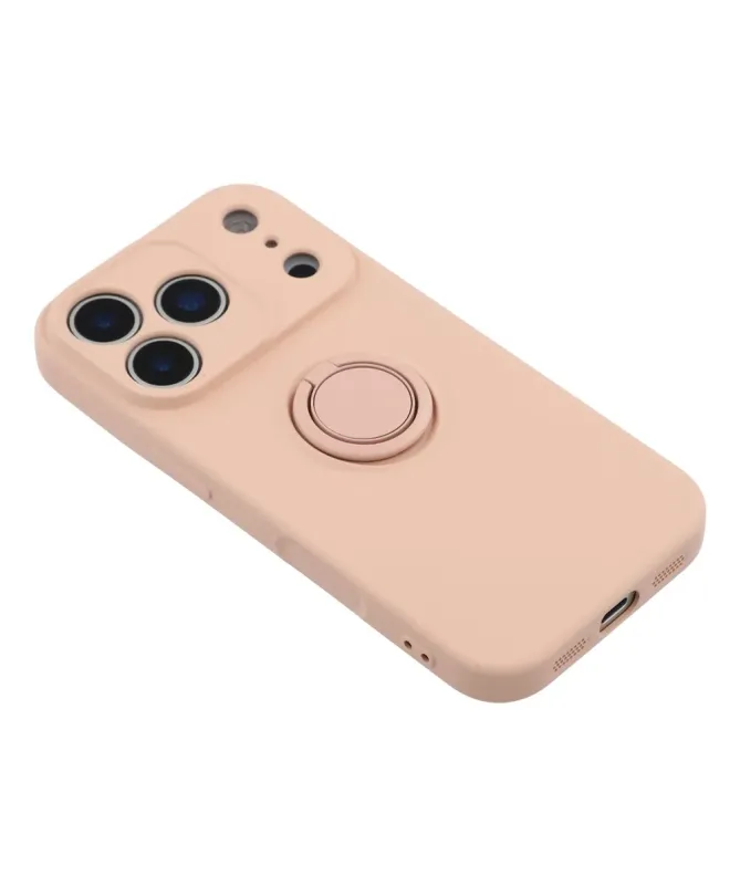 Coque iPhone 17 Pro silicone liquide avec anneau