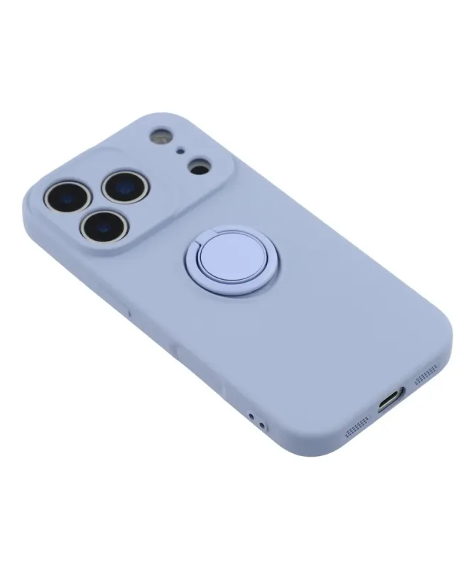 Coque iPhone 17 Pro silicone liquide avec anneau