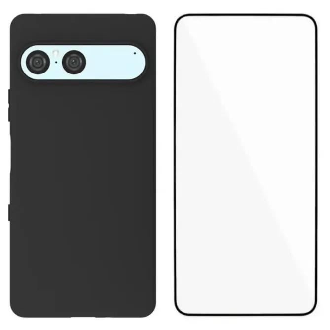 Coque Noire Mat Sony Xperia 10 VII avec Verre Trempé