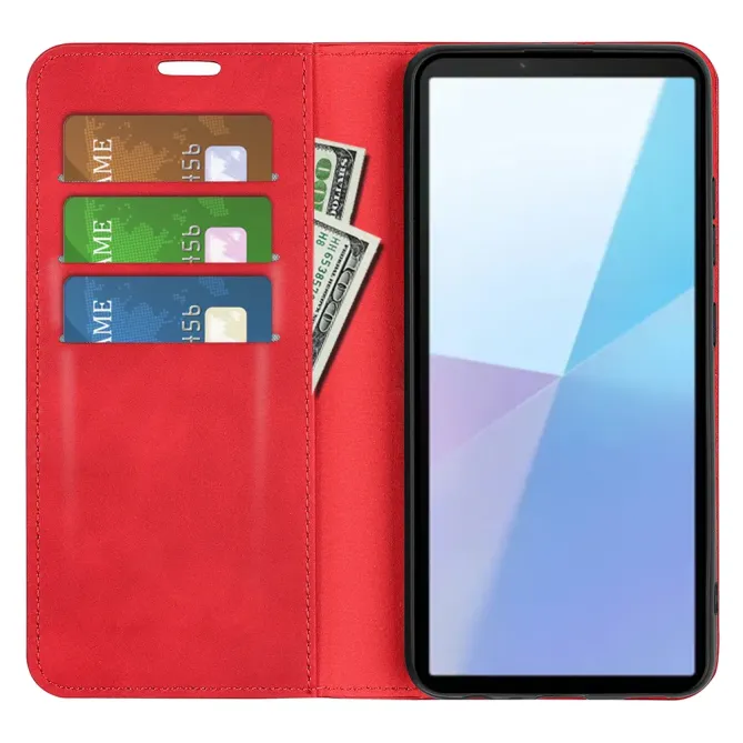 Étui Sony Xperia 10 VII simili cuir fonction stand