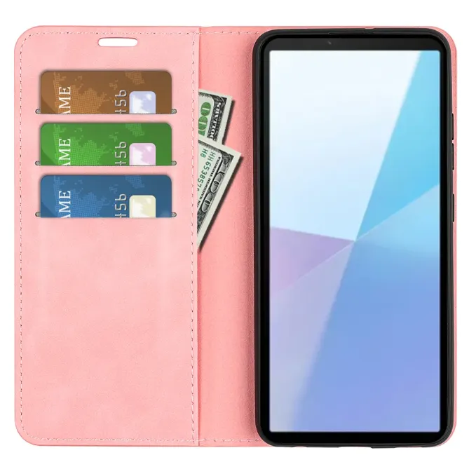 Étui Sony Xperia 10 VII simili cuir fonction stand