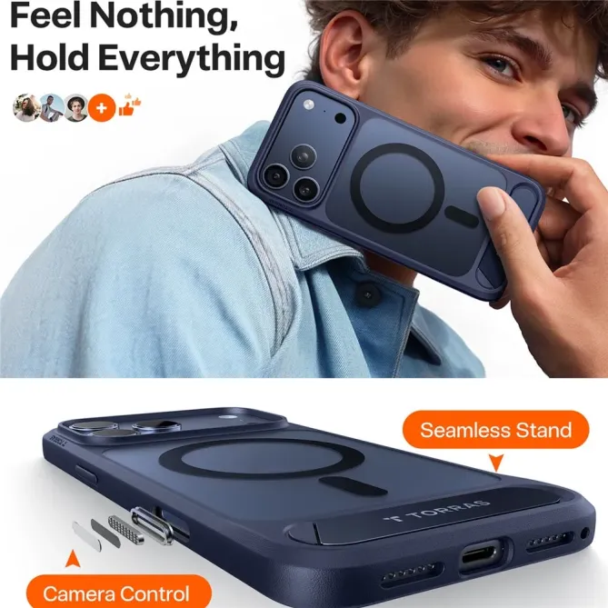 Coque iPhone 17 Pro Max à Support Rétractable | STEALTH-STAND