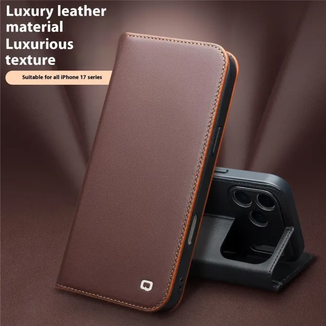 Housse iPhone 17 Pro Max en Cuir Véritable | QIALINO