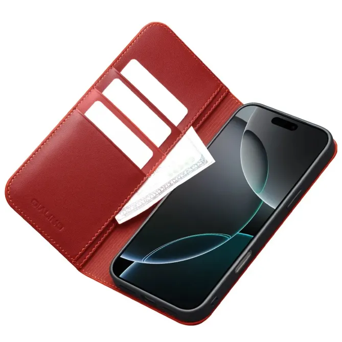 Housse iPhone 17 Pro Max en Cuir Véritable | QIALINO