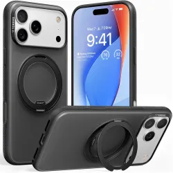 Coque iPhone 17 Pro Max à Support en Acier