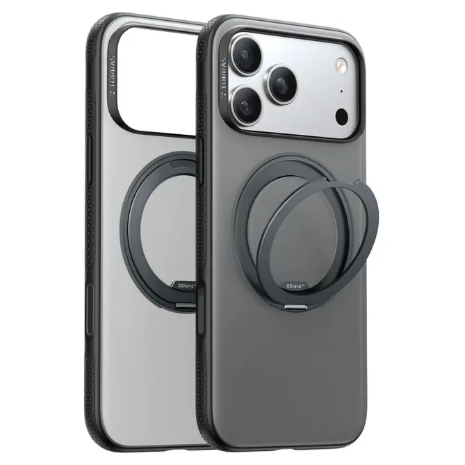 Coque iPhone 17 Pro Max à Support en Acier