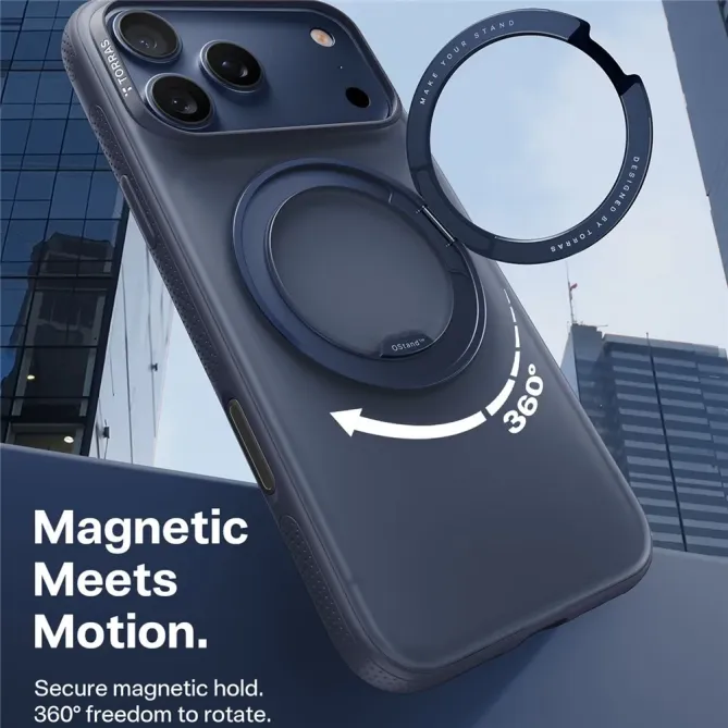 Coque iPhone 17 Pro Max à Support en Acier