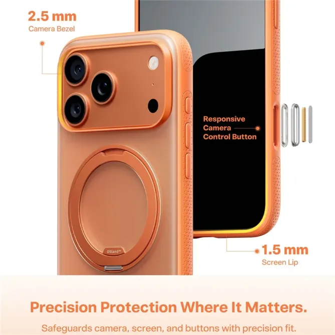 Coque iPhone 17 Pro Max à Support en Acier