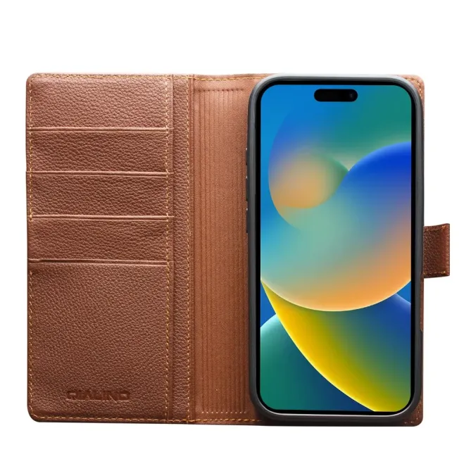 Housse iPhone 17 2-en-1 Détachable en Cuir | QIALINO