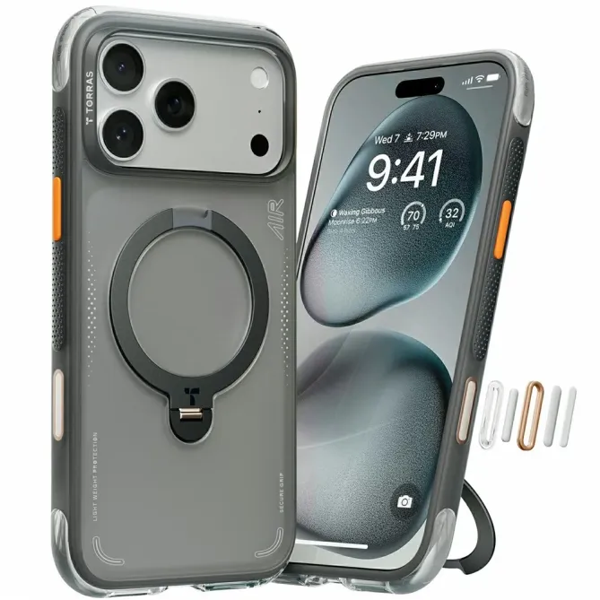 Coque iPhone 17 Pro Max à Anneau Magnétique Surpuissant | Q3 AIR