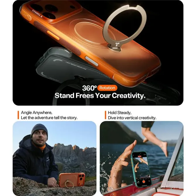 Coque iPhone 17 Pro Max à Anneau Magnétique Surpuissant | Q3 AIR