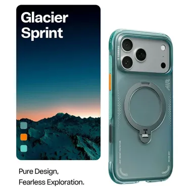 Coque iPhone 17 Pro Max à Anneau Magnétique Surpuissant | Q3 AIR Cyan - photo 27