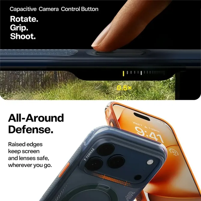 Coque iPhone 17 Pro à Anneau Magnétique Surpuissant | Q3 AIR