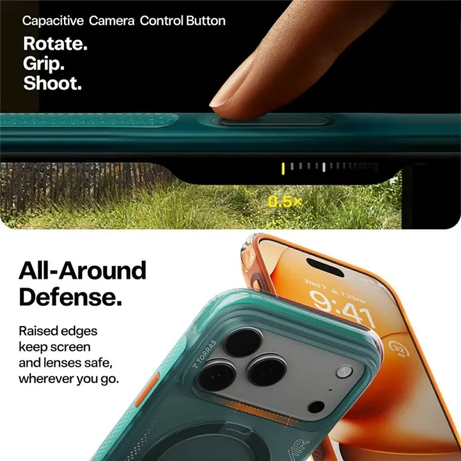 Coque iPhone 17 Pro à Anneau Magnétique Surpuissant | Q3 AIR