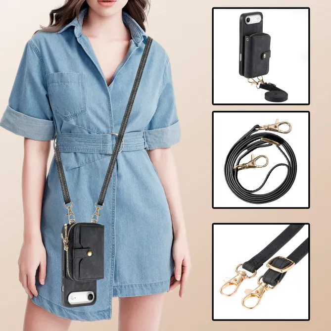 Coque iPhone Air Portefeuille à Cordon