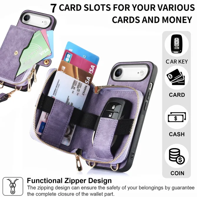 Coque iPhone Air Portefeuille à Cordon