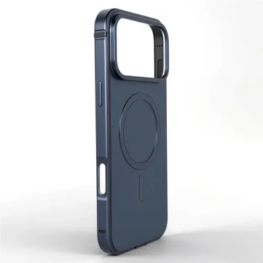 Coque iPhone 17 Pro Max à Cadre Métallique MagSafe Bleu marine - photo 9