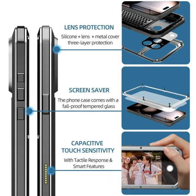 Coque iPhone 17 Pro Max Intégrale en Métal