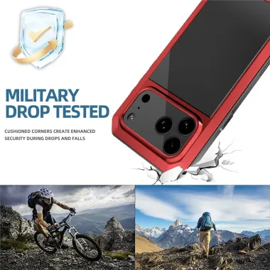 Coque iPhone 17 Pro Max Intégrale en Métal Rouge - photo 14