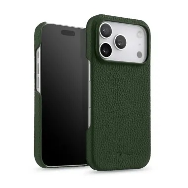 Coque iPhone 17 Pro Max en Cuir Grainé MagSafe Vert foncé - photo 20