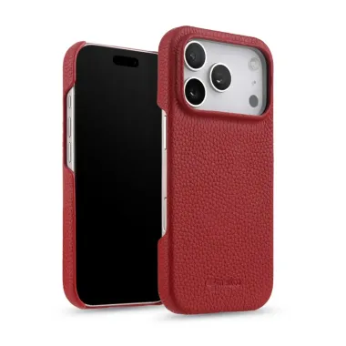 Coque iPhone 17 Pro Max en Cuir Grainé MagSafe Rouge - photo 44
