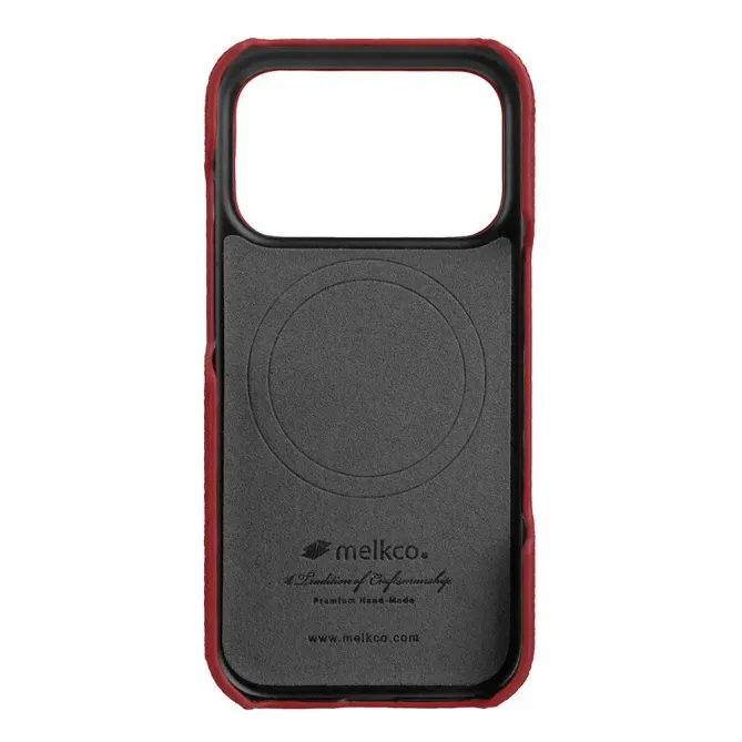 Coque iPhone 17 Pro Max en Cuir Grainé MagSafe