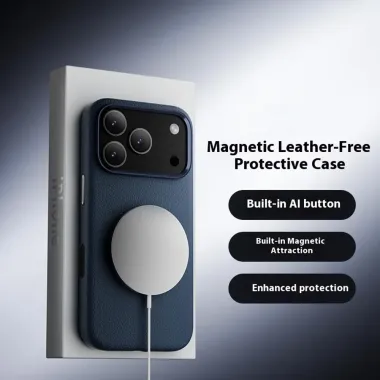 Coque iPhone 17 Pro Max à Accents Métalliques | LUX-FRAME Bleu marine - photo 13