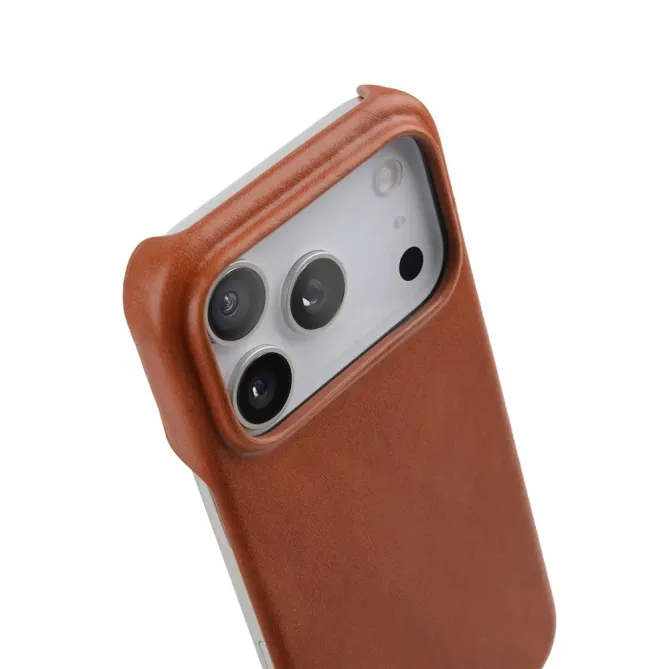 Coque iPhone 17 Pro Max en Cuir Véritable MagSafe