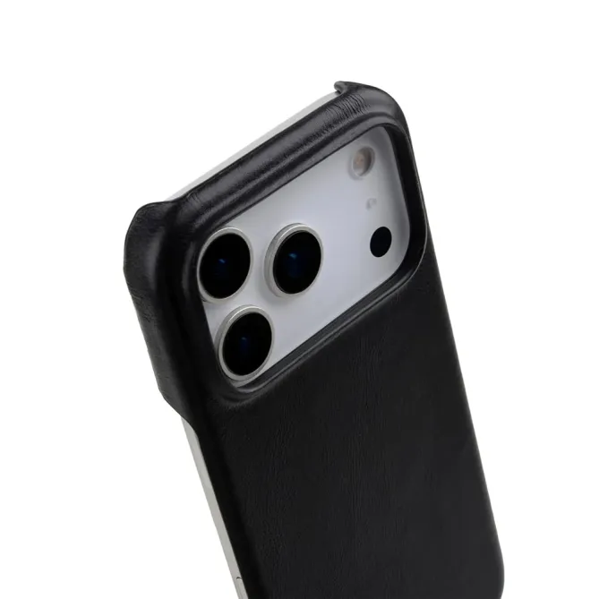 Coque iPhone 17 Pro Max en Cuir Véritable MagSafe