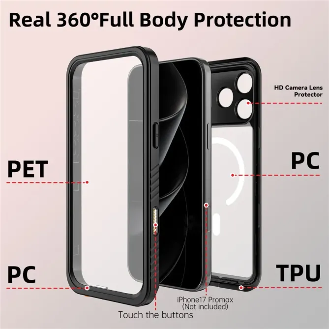Coque iPhone 17 Pro Max Étanche Antichoc | MagSafe