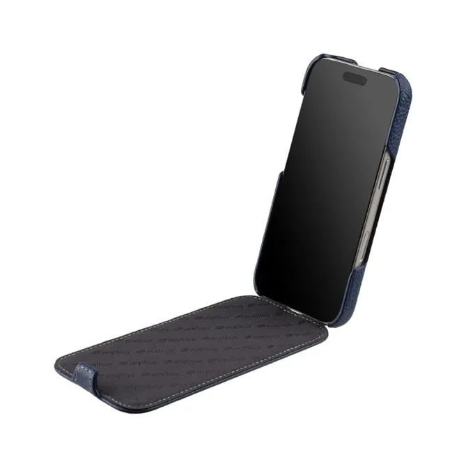 Étui iPhone 17 Pro Max Rabat Vertical Cuir Véritable