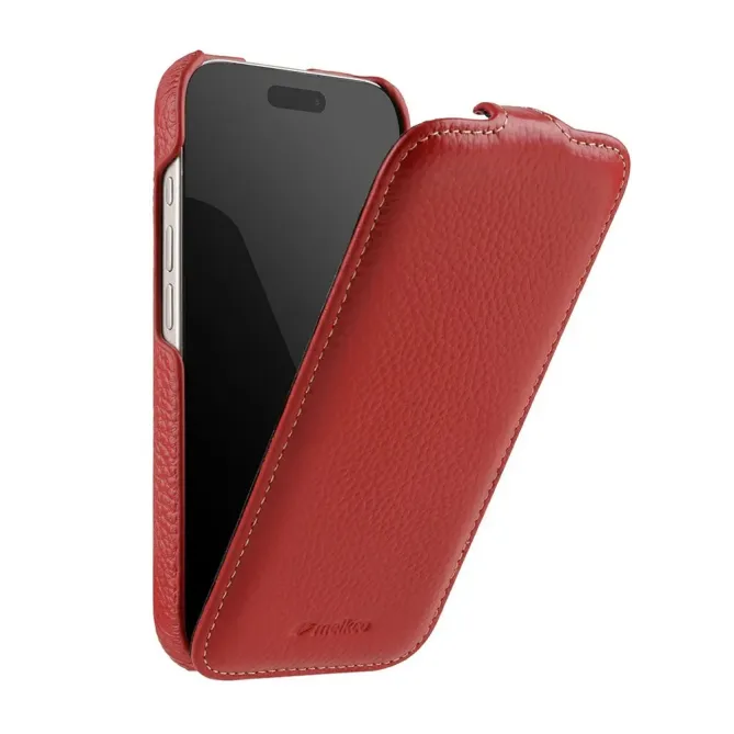 Étui iPhone 17 Pro Max Rabat Vertical Cuir Véritable