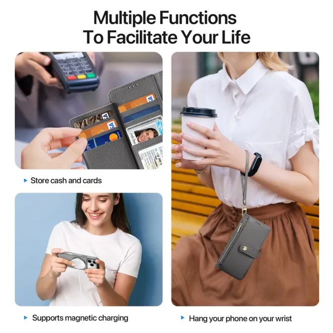 Housse iPhone 17 Pro Max 2-en-1 en Cuir Zippé | LAWA