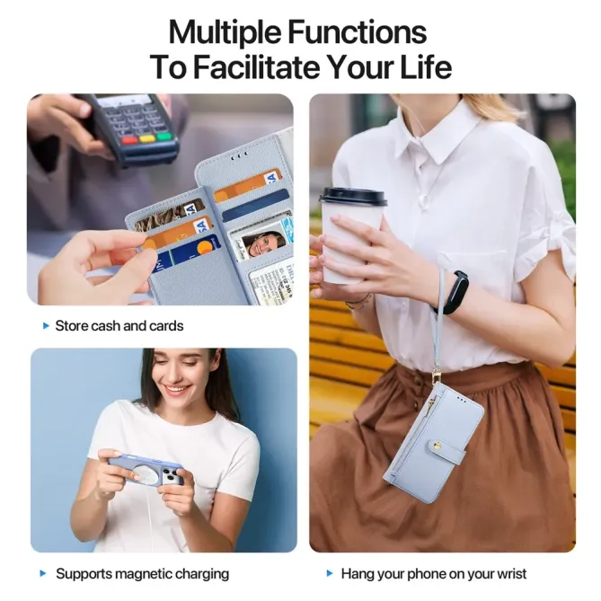 Housse iPhone 17 Pro Max 2-en-1 en Cuir Zippé | LAWA