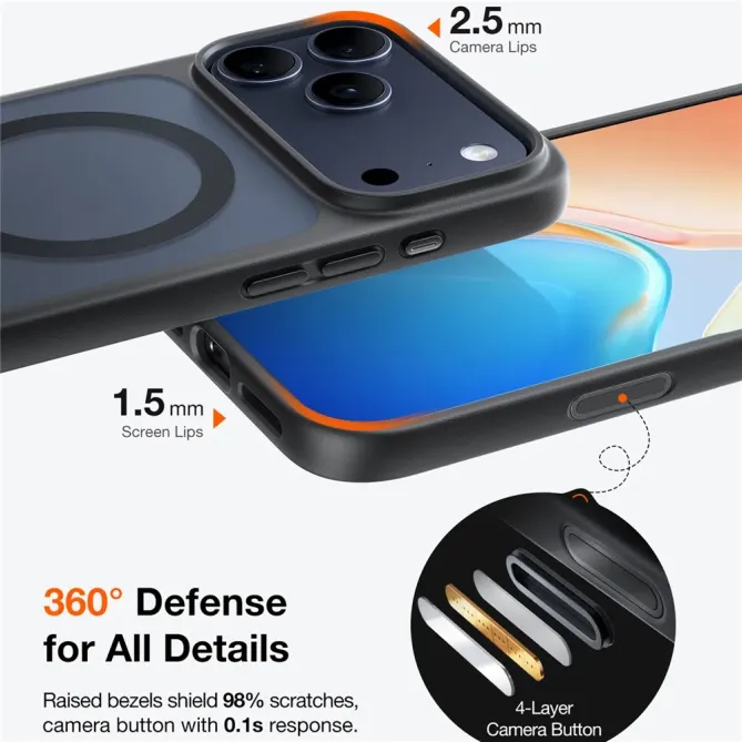 Coque iPhone 17 Pro Max à Fini Mat Antichoc | X-SHOCK