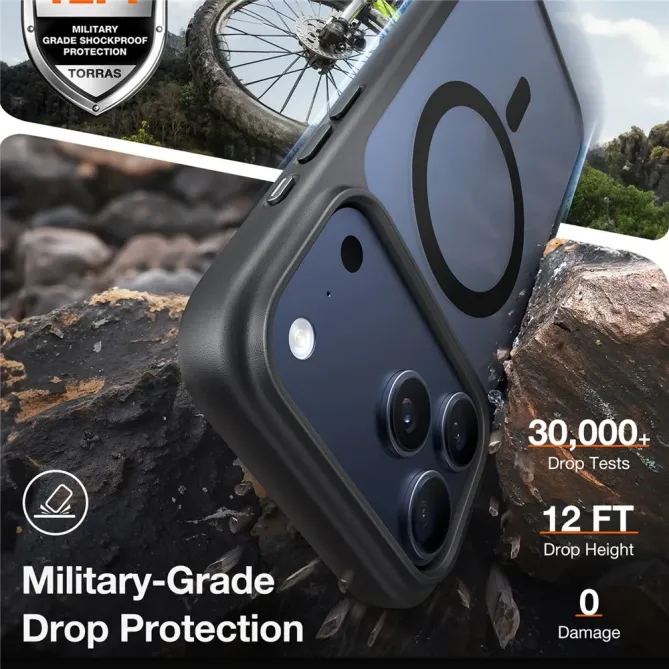 Coque iPhone 17 Pro Max à Fini Mat Antichoc | X-SHOCK